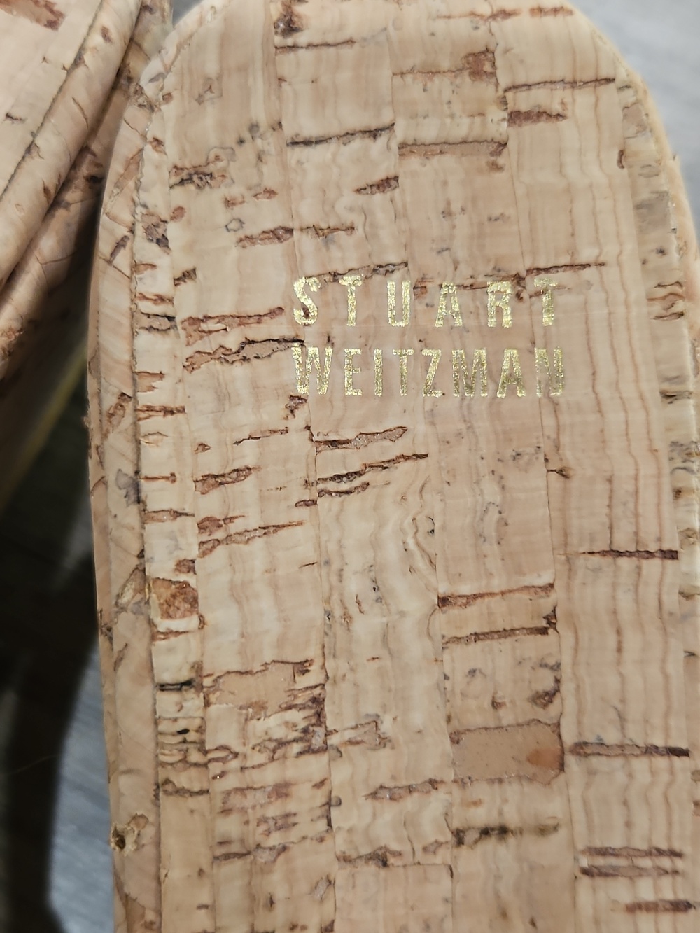 Stuart Weitzman Metallic Leather Slide Sandals Size 8.5 - Picture 10 of 13